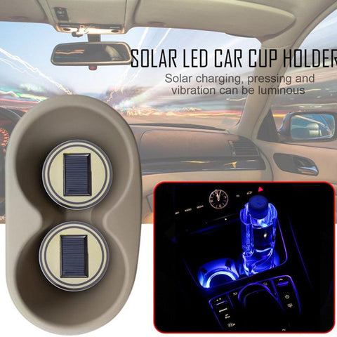 Image of Solar LED Cup Holder Lights 2 Pack