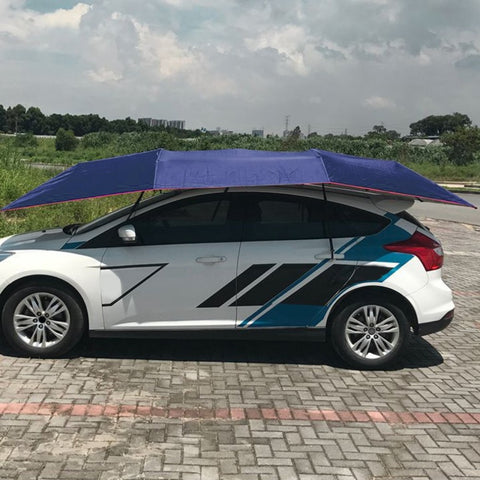 Image of Half Automatic Waterproof Car Umbrella Anti-UV