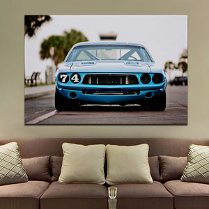 1973 Challenger NASCAR Race Car Classic living room, home, fabric, poster