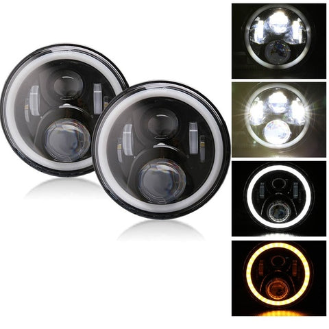 Image of Set of 7” Universal LED Headlights H4