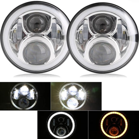 Image of Set of 7” Universal LED Headlights H4