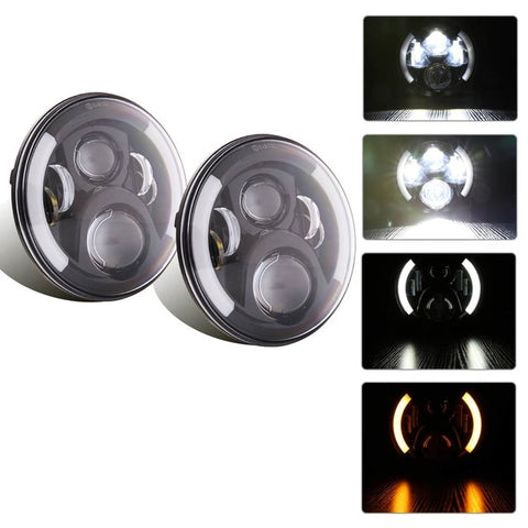 Image of Set of 7” Universal LED Headlights H4