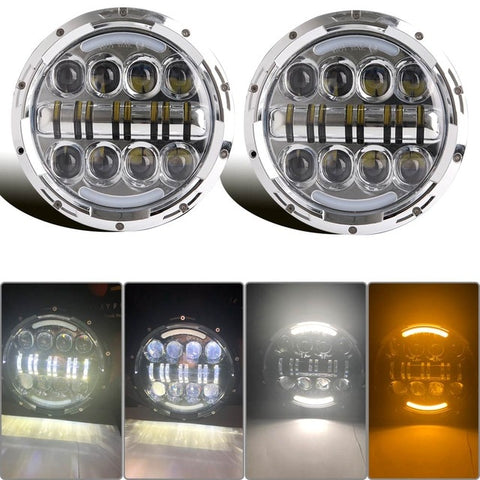 Image of Set of 7” Universal LED Headlights H4