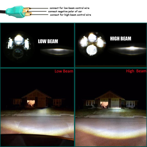 Image of Set of 7” Universal LED Headlights H4